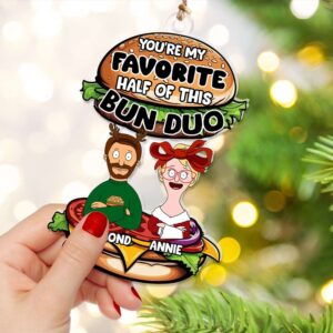Alternative view of Personalized Gifts For Couple Tasty Acrylic Ornament 03TOLU131124HG