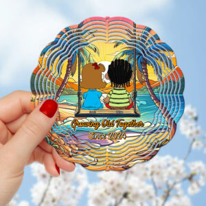 Alternative view of Personalized Gifts For Couple Wind Spinner 01xqqn181224hg Growing Old Together