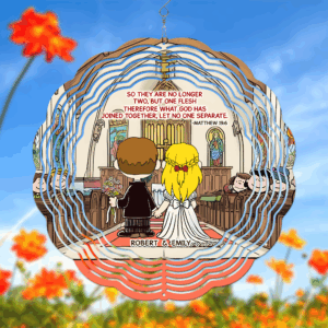 Personalized Gifts For Couple Wind Spinner Wedding In Church 03xqpu100125hg