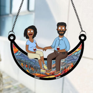 Personalized Gifts For Couple Window Hanging Suncatcher Ornament 02OHTI100225PA