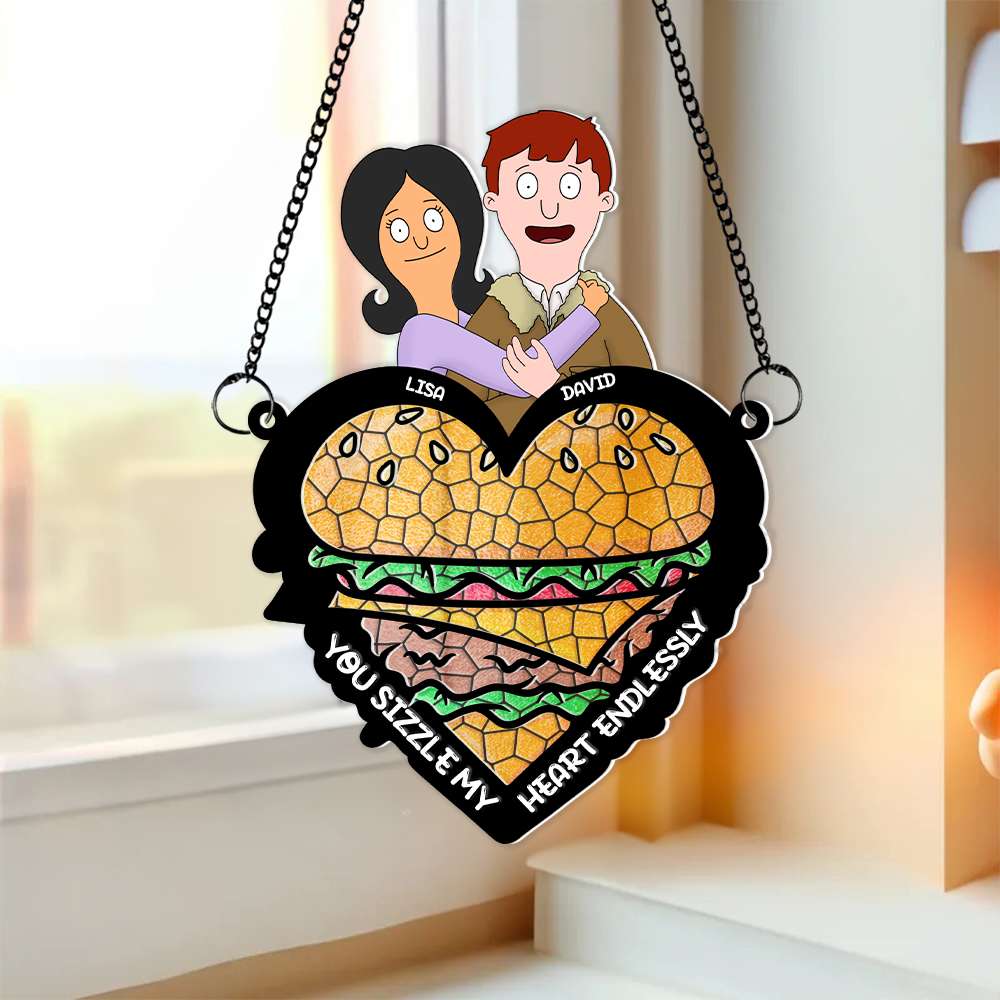 Personalized Gifts For Couple Window Hanging Suncatcher Ornament 04OHMH120225HG - Image 3