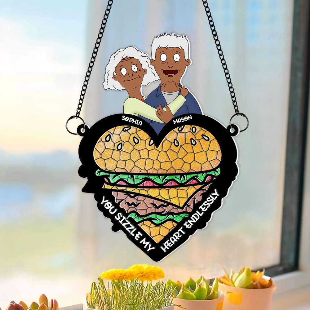 Personalized Gifts For Couple Window Hanging Suncatcher Ornament 04OHMH120225HG - Image 4