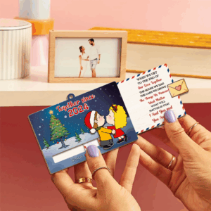 Alternative view of Personalized Gifts For Couple Wooden Slider Ornament 02TOPU191124HG