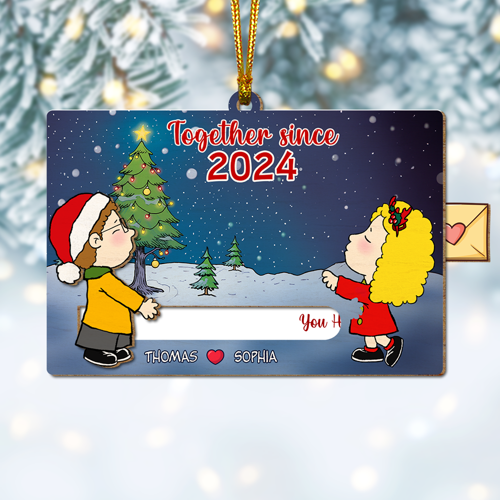 Personalized Gifts For Couple Wooden Slider Ornament 02TOPU191124HG - Image 5