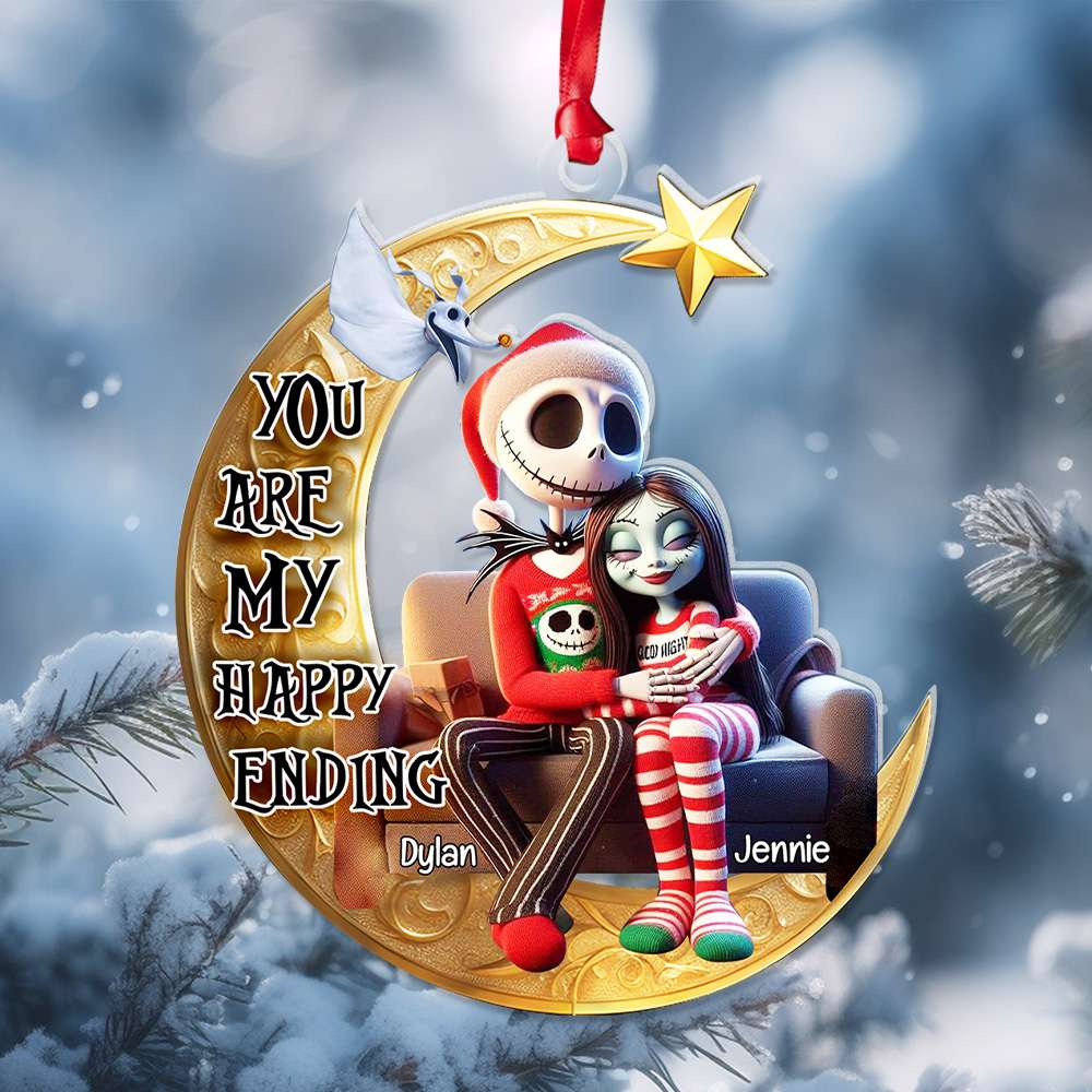 Personalized Gifts For Couples Acrylic Ornament You Are My Happy Ending 01HULU071124