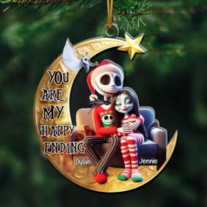 Alternative view of Personalized Gifts For Couples Acrylic Ornament You Are My Happy Ending 01HULU071124
