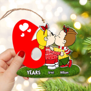 Alternative view of Personalized Gifts For Couples, Kissing Couple Acrylic Ornament 04OHLU271124HG