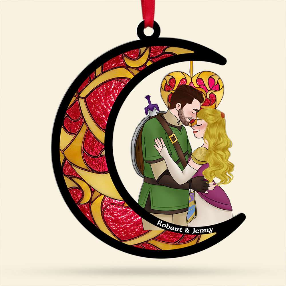Personalized Gifts For Couples, Kissing Couple Christmas Acrylic Ornament 01OHTI091124HG - Image 4