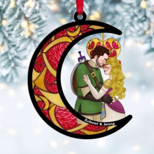 Alternative view of Personalized Gifts For Couples, Kissing Couple Christmas Acrylic Ornament 01OHTI091124HG