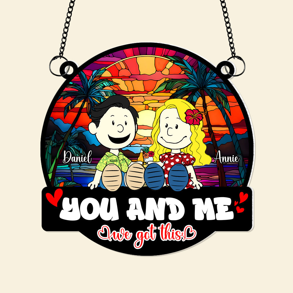 Personalized Gifts For Couples Suncatcher Ornament Couple Enjoying Summer 01TOLU150125PA - Image 5