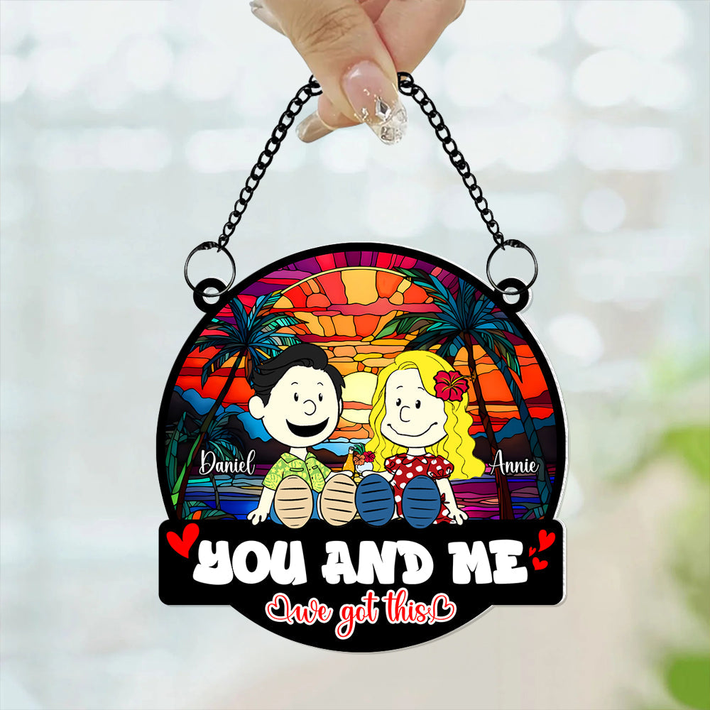 Personalized Gifts For Couples Suncatcher Ornament Couple Enjoying Summer 01TOLU150125PA - Image 3