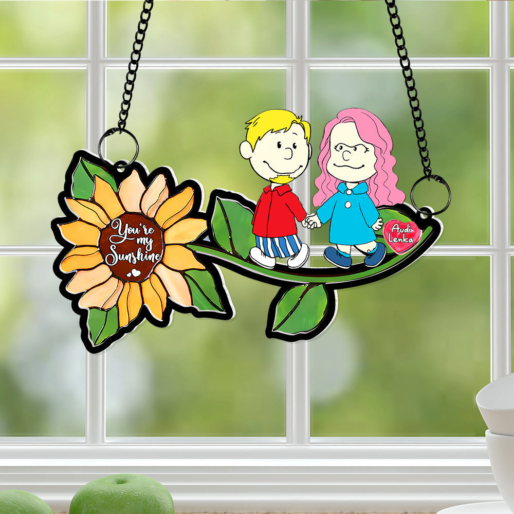 Personalized Gifts For Couples Suncatcher Ornament You're My Sunshine 05KALU201224DA