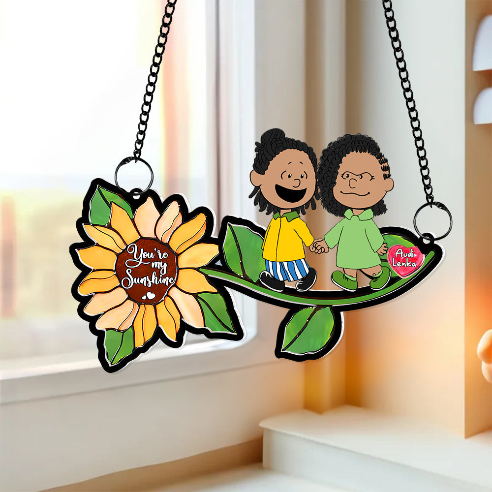 Personalized Gifts For Couples Suncatcher Ornament You're My Sunshine 05KALU201224DA - Image 3