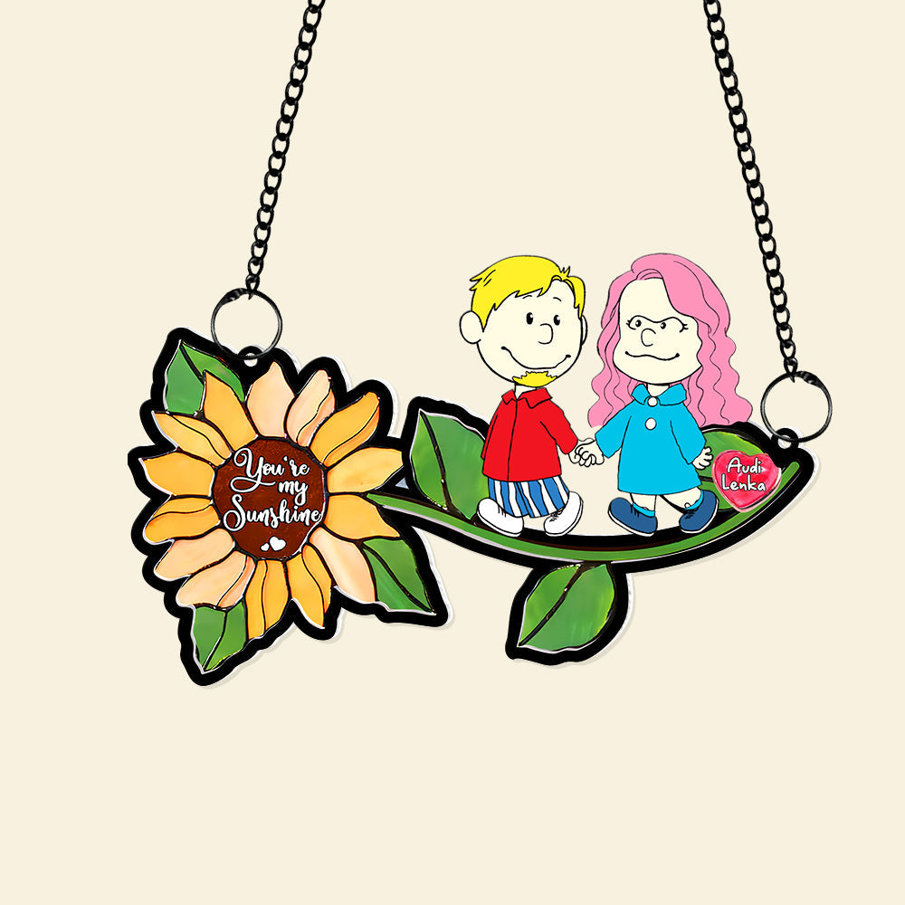 Personalized Gifts For Couples Suncatcher Ornament You're My Sunshine 05KALU201224DA - Image 5