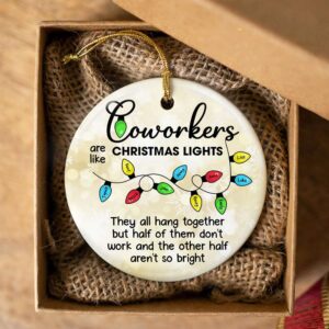 Alternative view of Personalized Gifts For Coworkers Ceramic Ornament Christmas Light 06ACDT201124