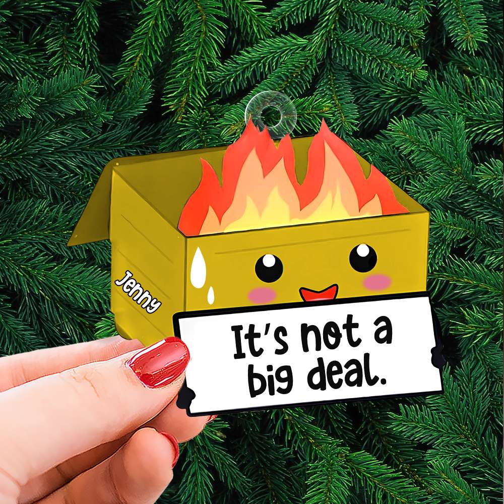 Personalized Gifts For Coworkers Dumpster Fire Acrylic Ornament 03OHTN201124 - Image 4