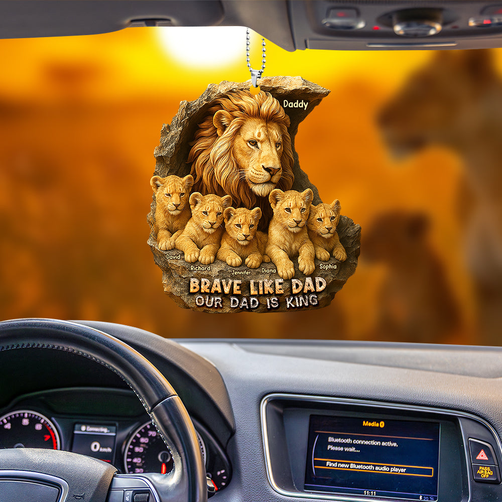 Personalized Gifts For Dad Car Ornament 05xqqn050425 Brave Like Dad - Image 3