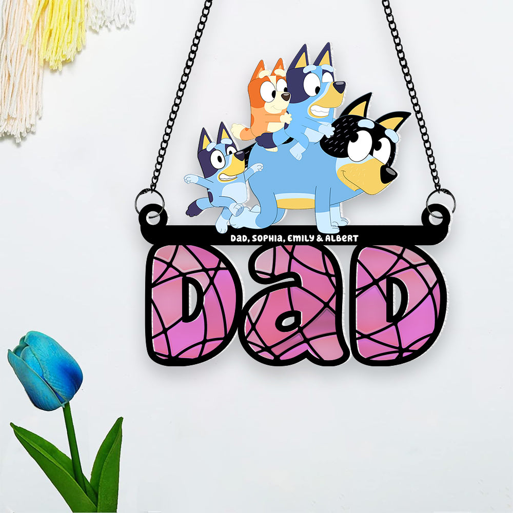 Personalized Gifts For Dad Suncatcher Ornament 02OHPU040524 - Image 3