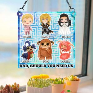 Alternative view of Personalized Gifts For Dad Suncatcher Ornament 03dtdt300424