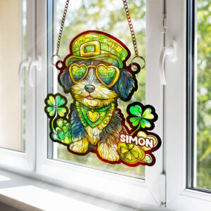 Alternative view of Personalized Gifts For Dog Lover Acrylic Suncatcher Patrick's Day 01XQLU180125