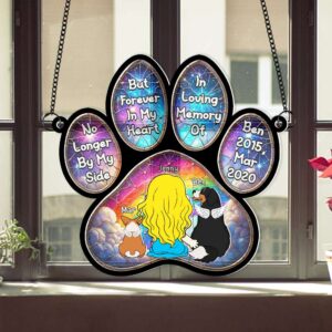 Personalized Gifts For Dog Lover Window Hanging Suncatcher Ornament 02XQMH270325HG