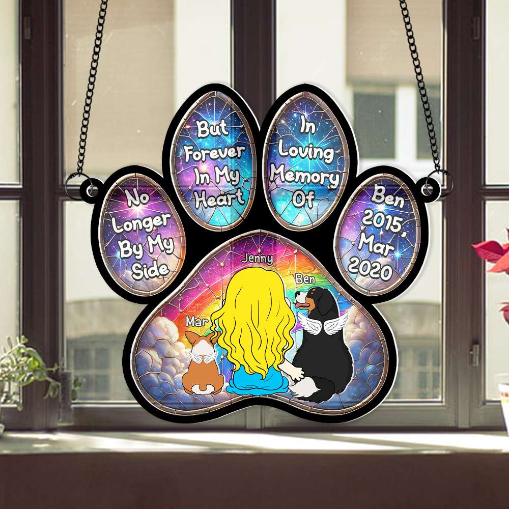Personalized Gifts For Dog Lover Window Hanging Suncatcher Ornament 02XQMH270325HG