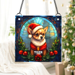 Alternative view of Personalized Gifts For Dog Lovers Suncatcher Ornament 05hutn090924 Chihuahua