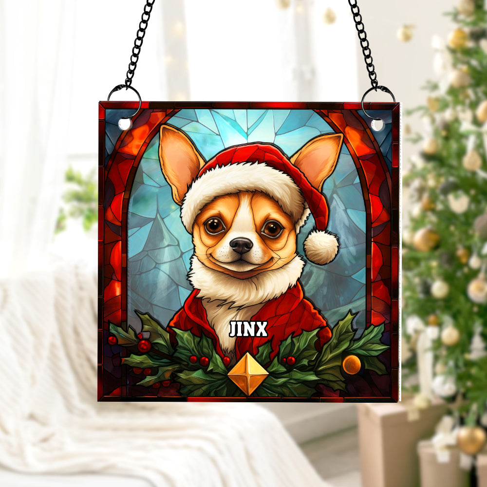 Personalized Gifts For Dog Lovers Suncatcher Ornament 05hutn090924 Chihuahua - Image 4
