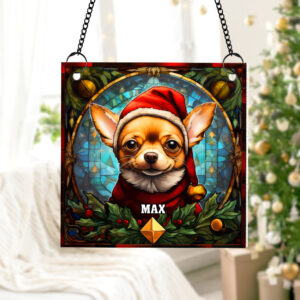 Personalized Gifts For Dog Lovers Suncatcher Ornament 05hutn090924 Chihuahua