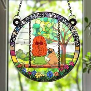 Personalized Gifts For Dog Lovers Suncatcher Ornament, Bond That Can't Be Broken 02tgqn190225hg