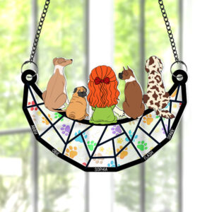 Personalized Gifts For Dog Lovers Window Hanging Suncatcher Ornament 02kaqn180225hg