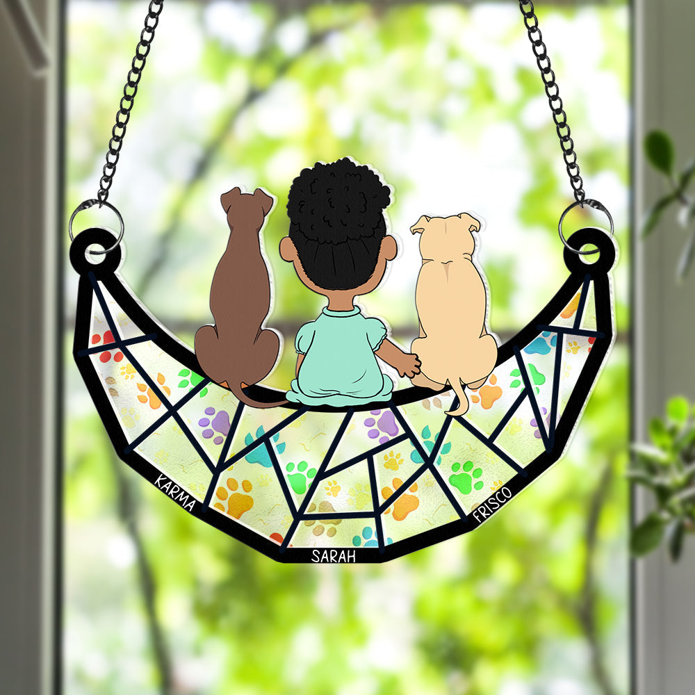 Personalized Gifts For Dog Lovers Window Hanging Suncatcher Ornament 02kaqn180225hg - Image 3