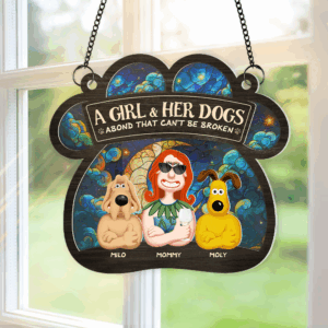 Personalized Gifts For Dog Lovers Window Hanging Suncatcher Ornament 03xqpu030325pa