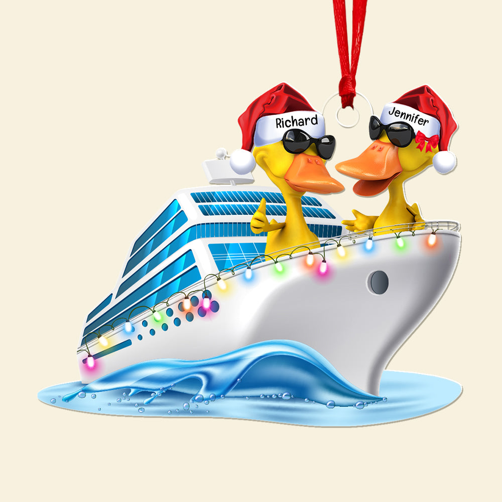 Personalized Gifts For Duck Lovers Christmas Ornament 01qhqn300923 Cruising Duck - Image 4
