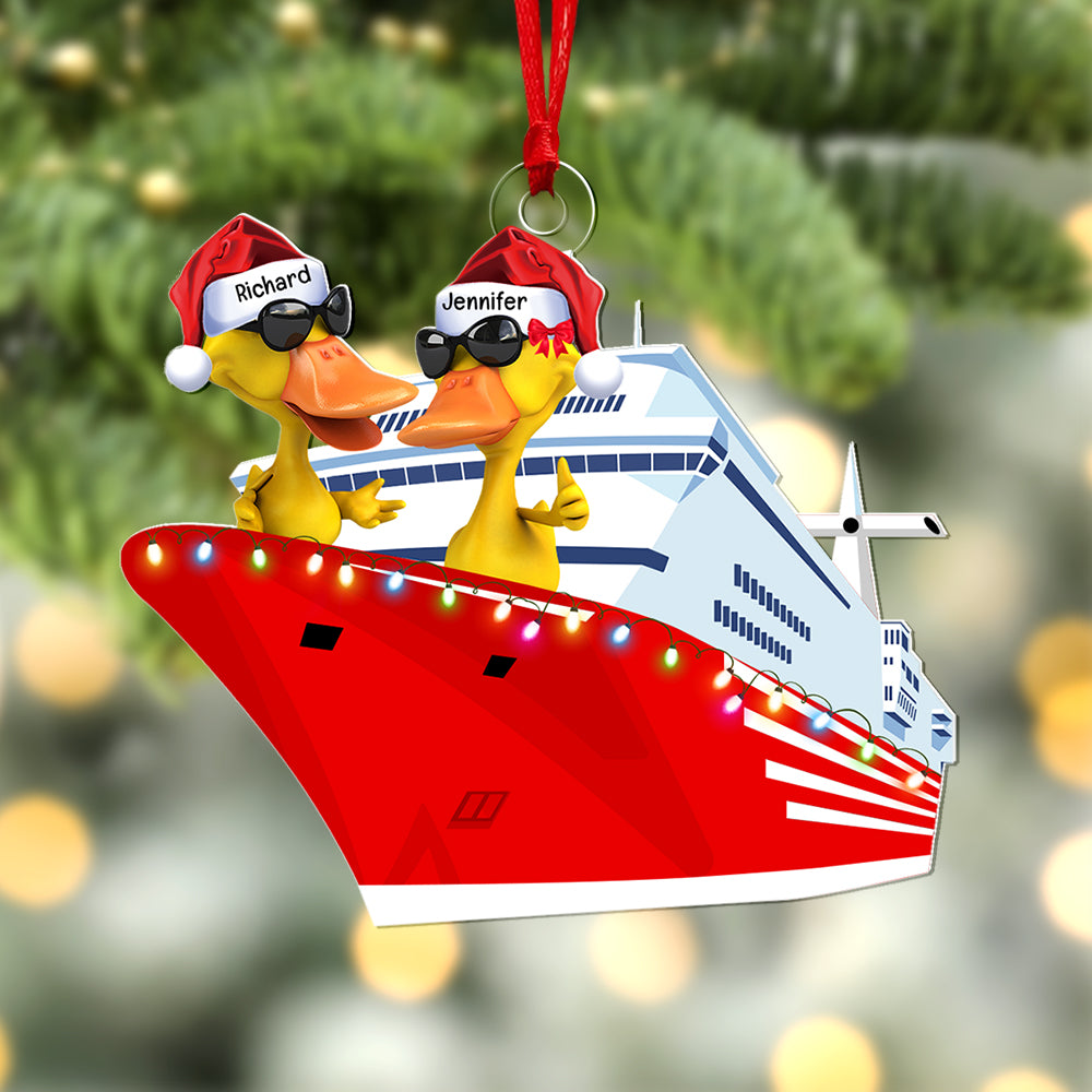Personalized Gifts For Duck Lovers Christmas Ornament 02qhqn300923 Cruising Duck