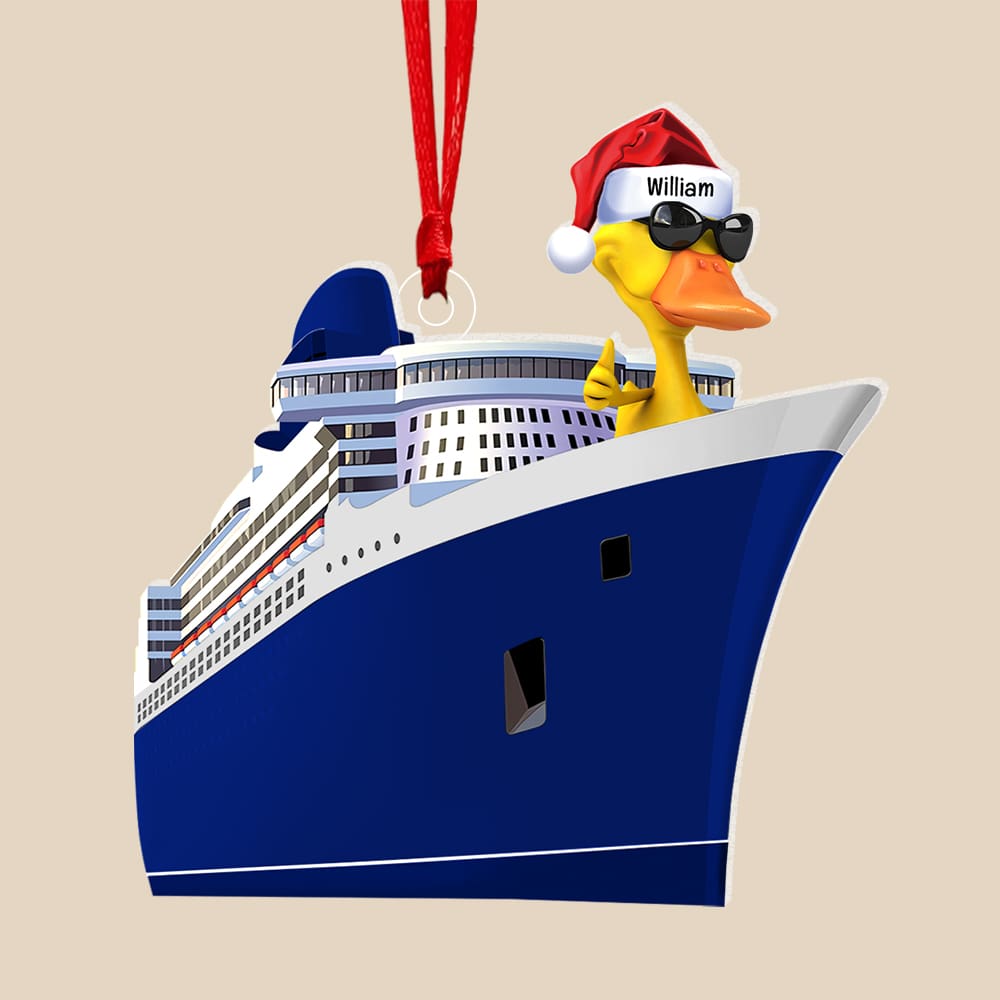 Personalized Gifts For Duck Lovers Christmas Ornament 06qhqn300923 Cruising Duck - Image 4