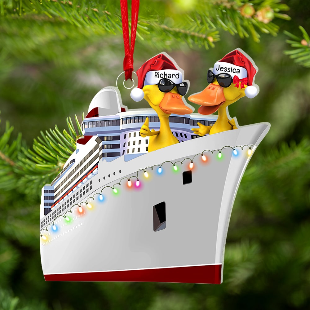 Personalized Gifts For Duck Lovers Christmas Ornament 06qhqn300923 Cruising Duck