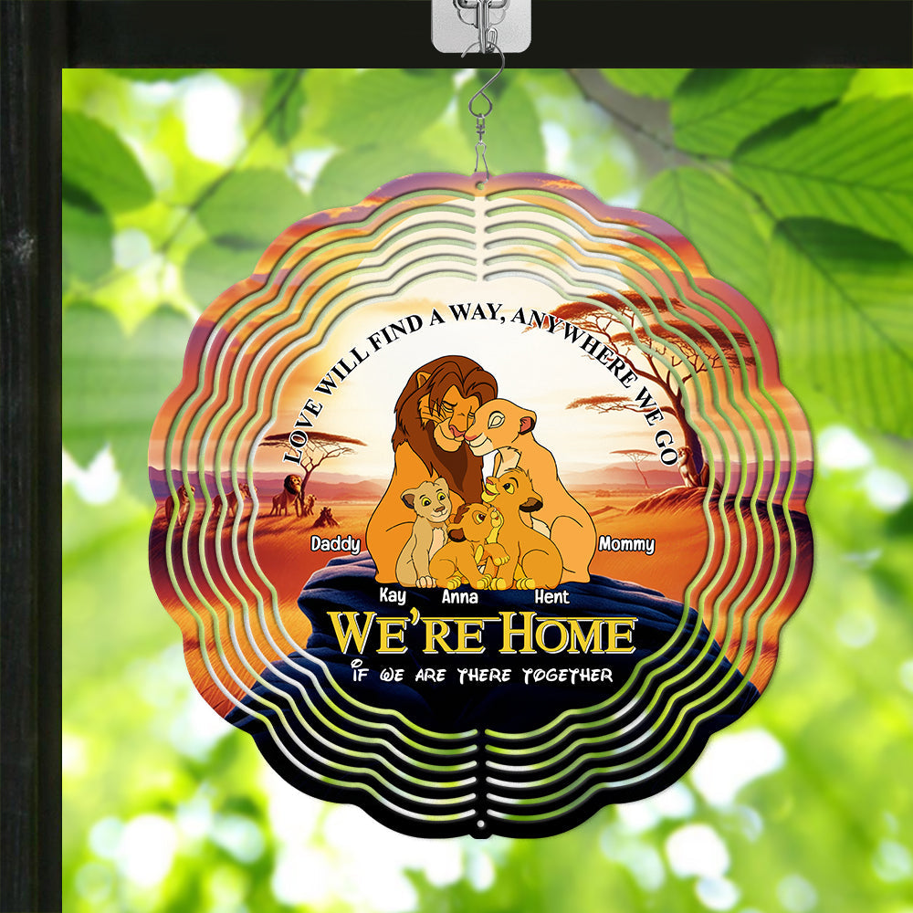 Personalized Gifts For Family 3D Wind Spinner We're Home 01XQLU181224HG