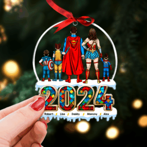 Alternative view of Personalized Gifts For Family Acrylic Ornament 01achu260924tm