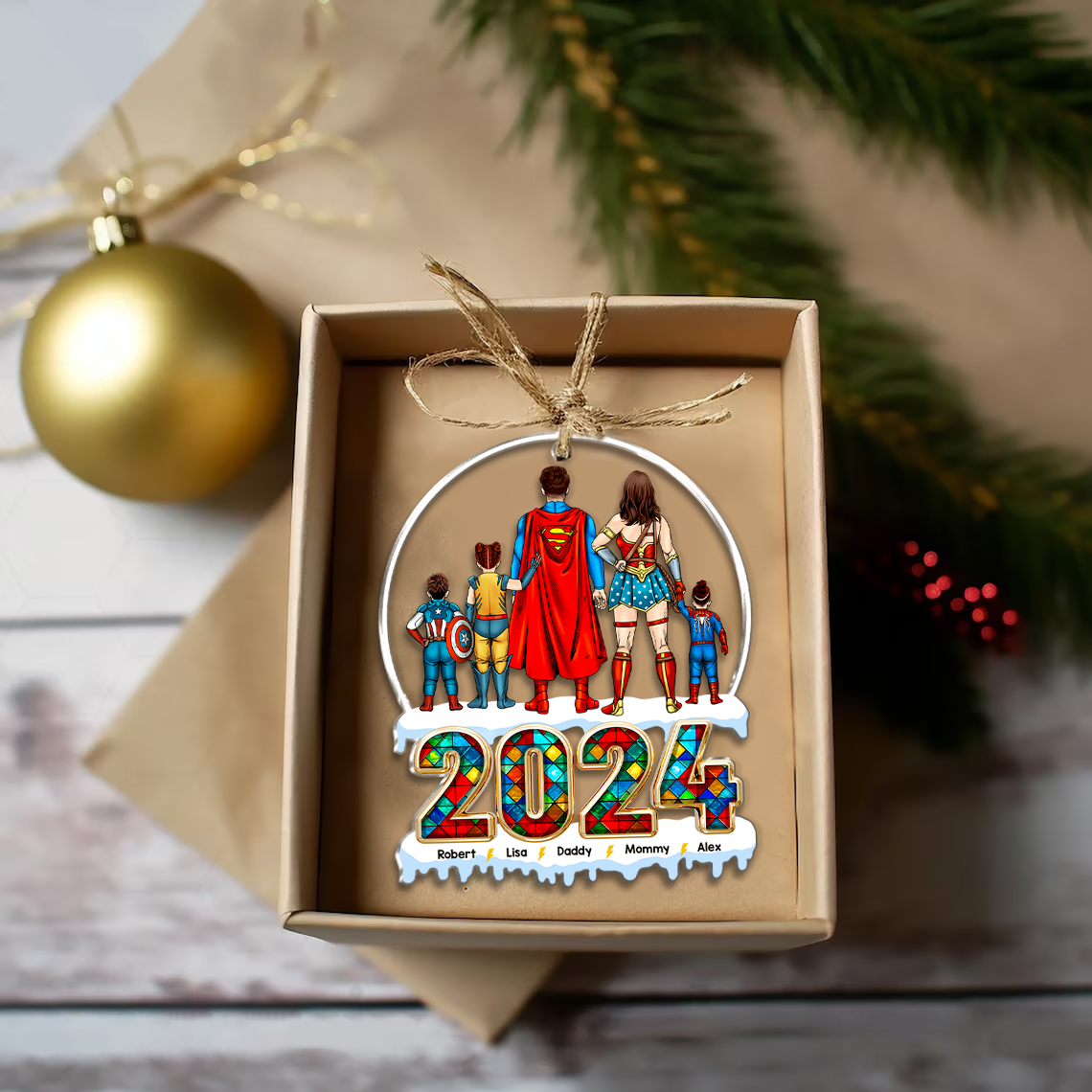 Personalized Gifts For Family Acrylic Ornament 01achu260924tm - Image 4