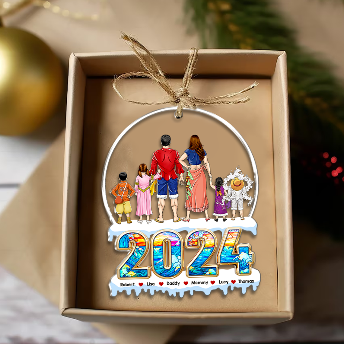 Personalized Gifts For Family Acrylic Ornament 01achu280924pa - Image 4