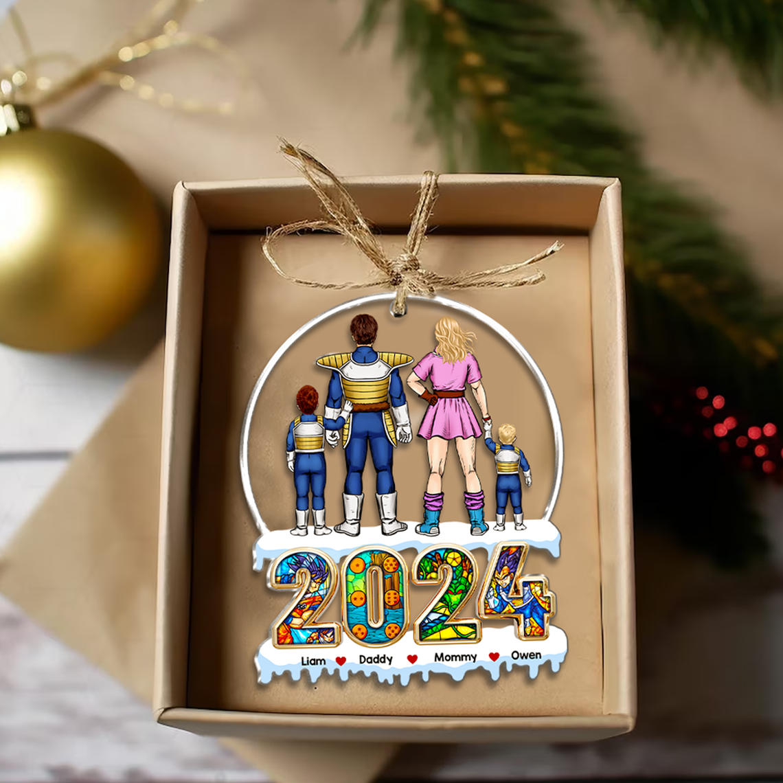 Personalized Gifts For Family Acrylic Ornament 05ACHU280924HH - Image 3