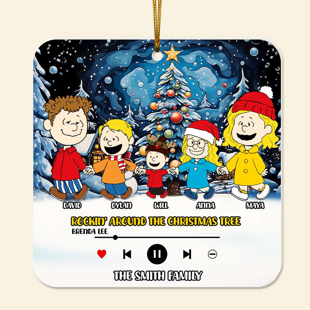 Personalized Gifts For Family Acrylic Ornament Around The Christmas Tree 03XQLU251124DA - Image 4