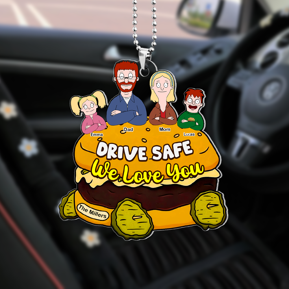 Personalized Gifts For Family Car Ornament, Drive Safe We Love You 03tgpu120225hg - Image 3