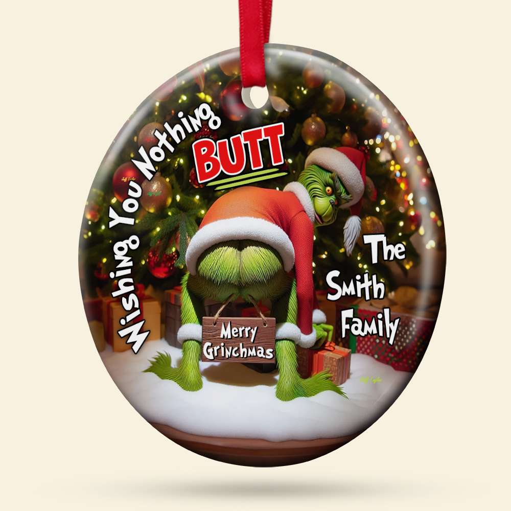 Personalized Gifts For Family, Ceramic Ornament 01HUDT240724 Naughty Ornament - Image 5