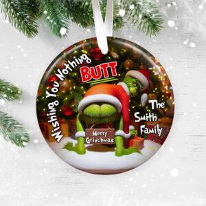Alternative view of Personalized Gifts For Family, Ceramic Ornament 01HUDT240724 Naughty Ornament