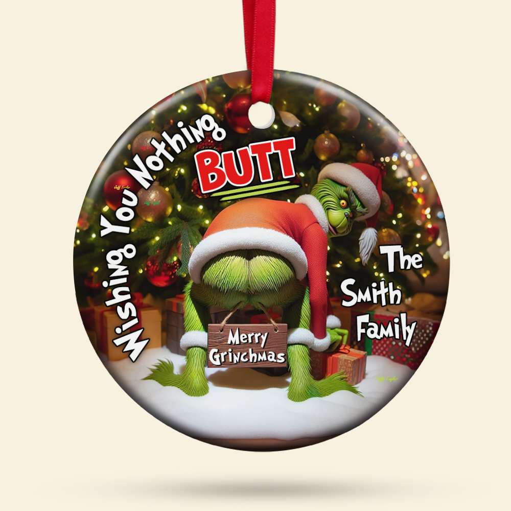 Personalized Gifts For Family, Ceramic Ornament 01HUDT240724 Naughty Ornament - Image 6