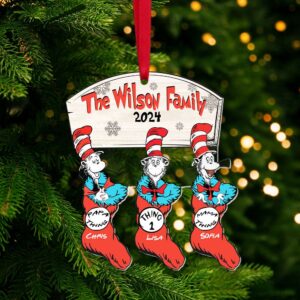 Personalized Gifts For Family Christmas Ornament, Hanging Socks 01QHMH260924