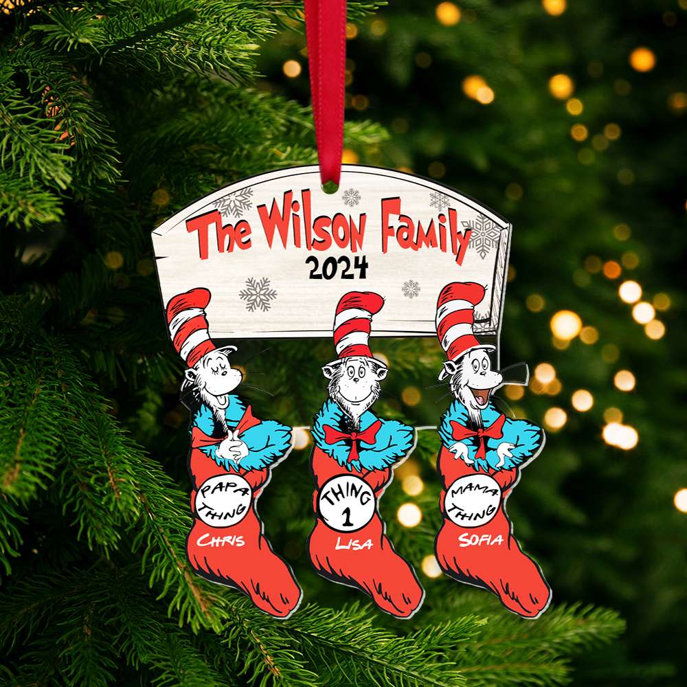Personalized Gifts For Family Christmas Ornament, Hanging Socks 01QHMH260924