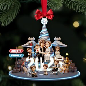 Alternative view of Personalized Gifts For Family, Cosmic Guardian Family Christmas Acrylic Ornament 04palu171025